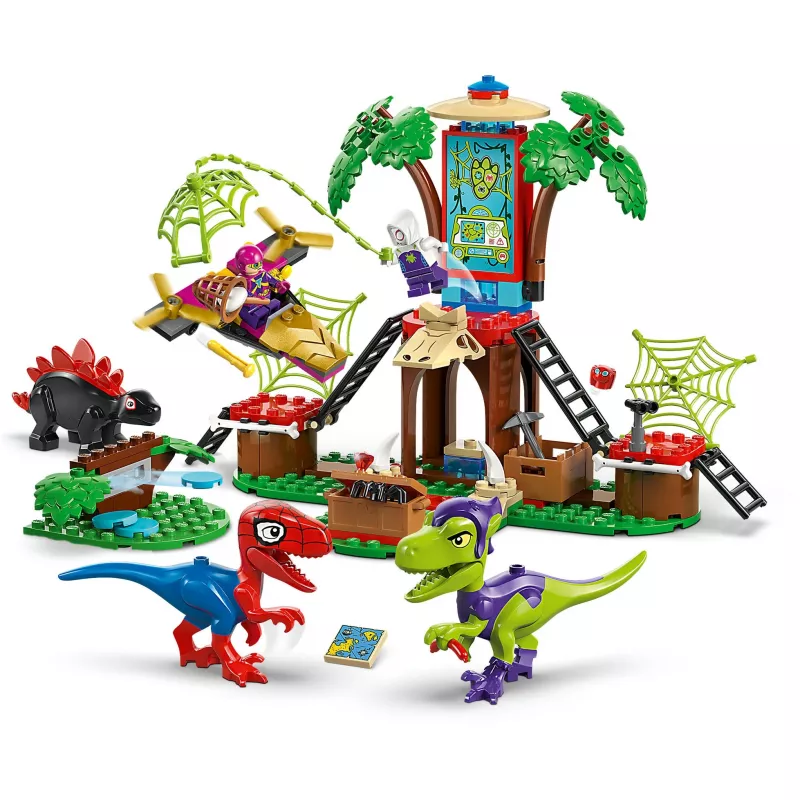 LEGO MARVEL 11200 Spidey y la batalla de Gobby con raptor en el cuartel general de la casa del árbol