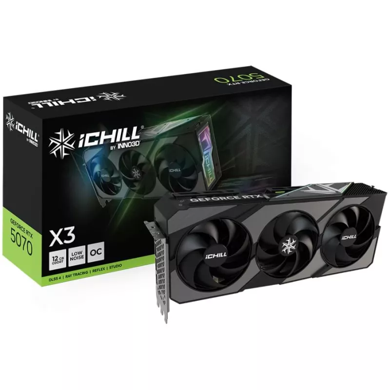 Tarjeta gráfica Inno3D GeForce RTX 5070 Ti 16 GB GDDR7, PCIe 5.0, 256-Bit, 334 mm, 3xDP/1xHDMI