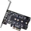 Tarjeta adaptadora Silverstone SST-ECM27 M.2/SATA, PCIe 4.0, 1x M-Key, 2x SATA 6G - Low Profile