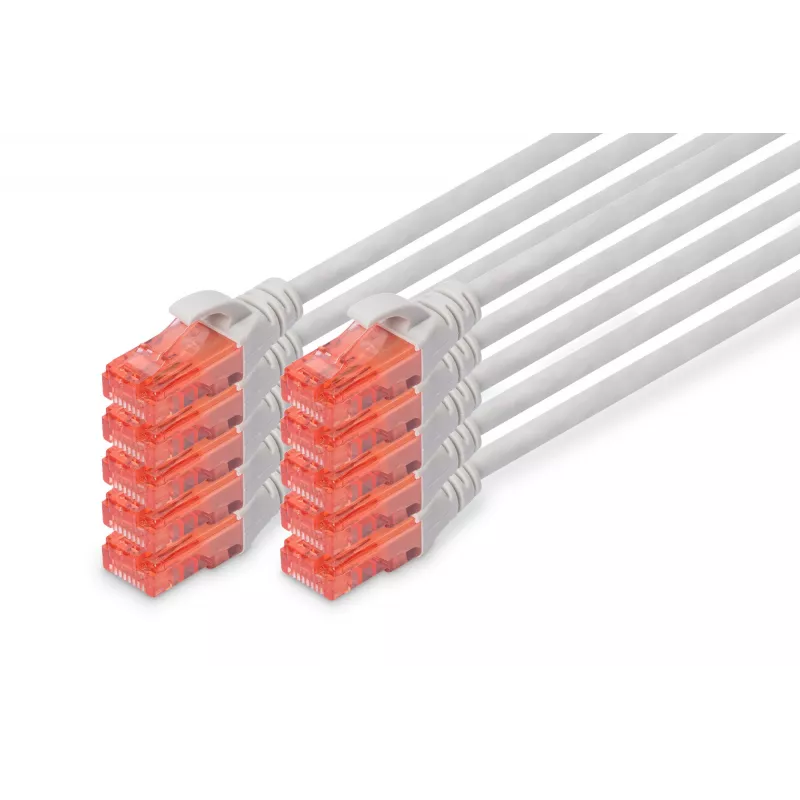 Latiguillo Digitus CAT 6 U/UTP LSZH 0,5 m 10 uds.