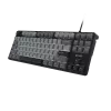 Teclado gaming NATEC Fury Kanabo K2 US blanco retroiluminado mecánico negro-gris
