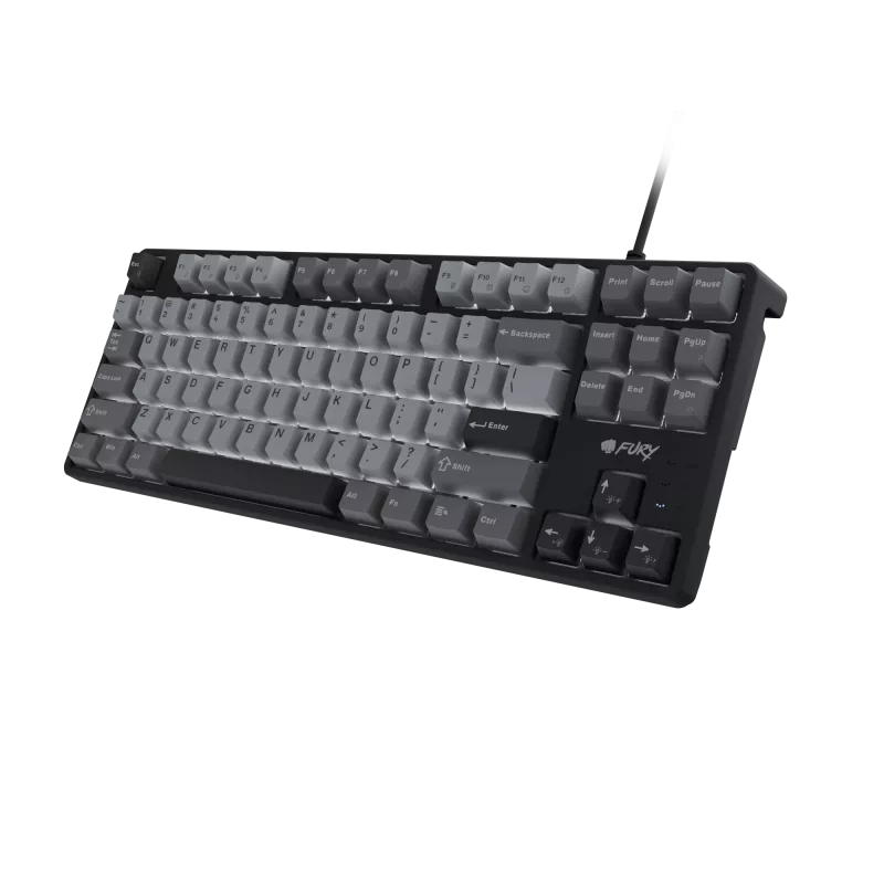 Teclado gaming NATEC Fury Kanabo K2 US blanco retroiluminado mecánico negro-gris