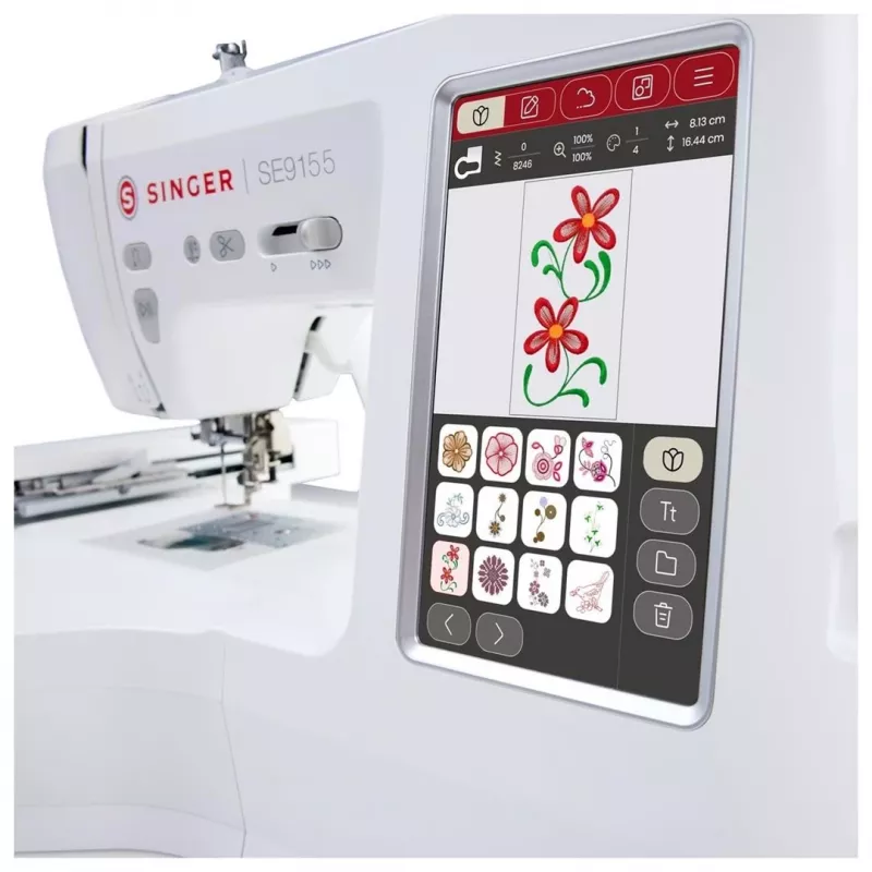 Máquina cortadora de costura SINGER SE9155 eléctrica blanca