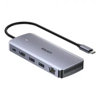 Hub activo UNITEK USB-C 10GBPS, M.2, HDMI, PD 100W