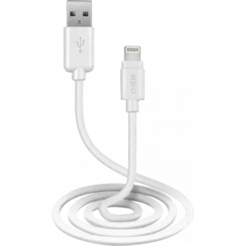 Cable Lightning SBS TECABLEUSBIP589W 1 m blanco (TECABLEUSBIP589W)
