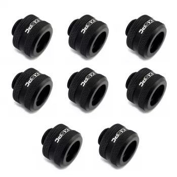 Conector XSPC G1/4 a tubo rígido de 14 mm, negro mate - 8 uds.