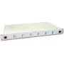 Caja de empalme de fibra óptica Lightwin, 12 fibras, 6x DLC multimodo, 50/125µm OM3 cajas de empalme con pigtail (SPBOX 12G50 OM3 DLC)