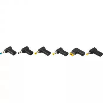 Xilence XM022 puntas adaptadoras, 6 piezas, negras, para cargador Xilence GaN USB-C