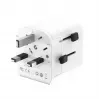 Adaptador de viaje universal GEMBIRD TPA-EU2A12-01-W 12W fuente de alimentación USB para tomas internacionales