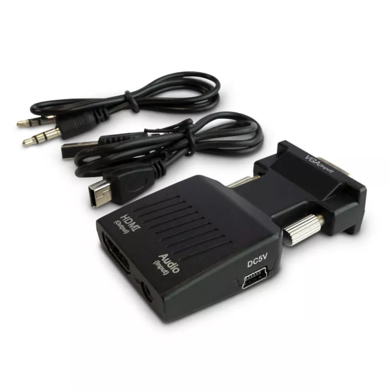 Convertidor VGA a HDMI SAVIO CL-145, audio, Full HD, negro