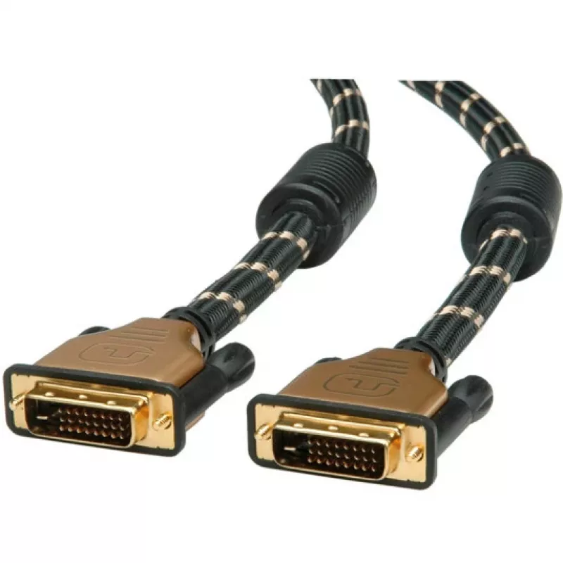 Cable DVI ROLINE GOLD DVI M - DVI M (24+1) Dual-Link 10 m