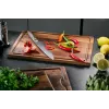 Gefu ENNO Tabla de cortar grande con ranura para jugos, madera de nogal