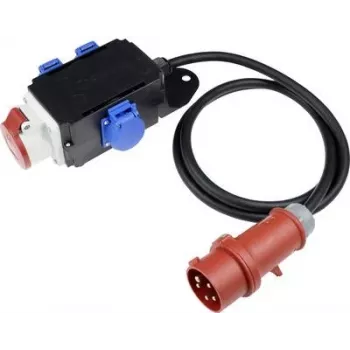 Adaptador eléctrico AS Schwabe MIXO 61520 — conector macho CEE 3x400V a 3x230V