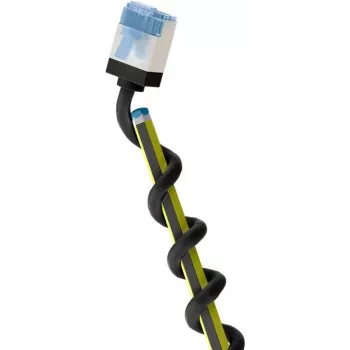 Goobay cable de red CAT 6A ultraflexible fino U/FTP negro - conector extra corto (74322)