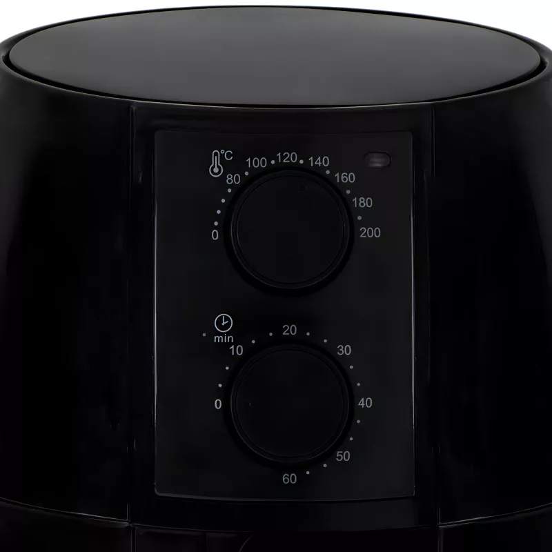 Freidora de aire Adler AD 6312 — 2,5 L, 1600 W, negra, 80–200 °C, temporizador de 60 minutos