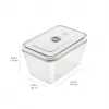 ZWILLING Fresh & Save 36803-003-0 set de recipientes rectangulares de vidrio al vacío, 3 uds. (S/M/L, 0,35/0,75/1,6 L), borosilicato, apto para microondas/horno/lavavajillas, gris/transparente