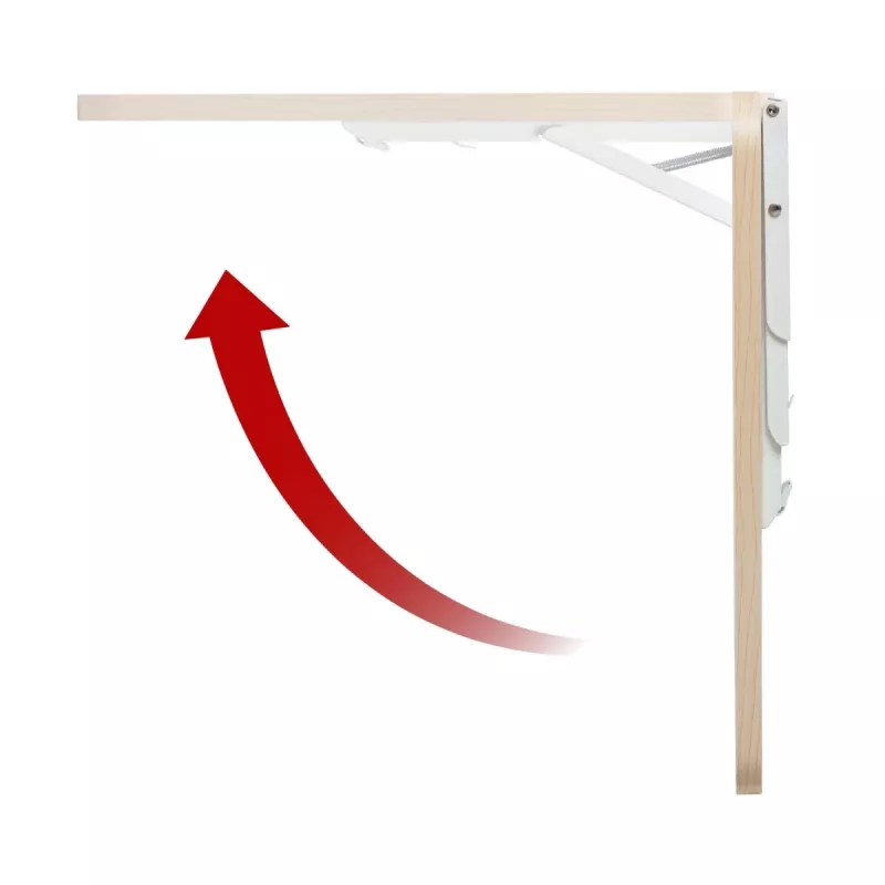 Maclean MC-128WD estante plegable de pared, 100×40 cm, acabado de madera
