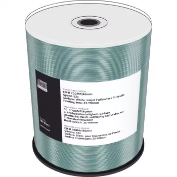 CD-R MediaRange MR203 700 MB 52x imprimible por inyección de tinta 100 uds.