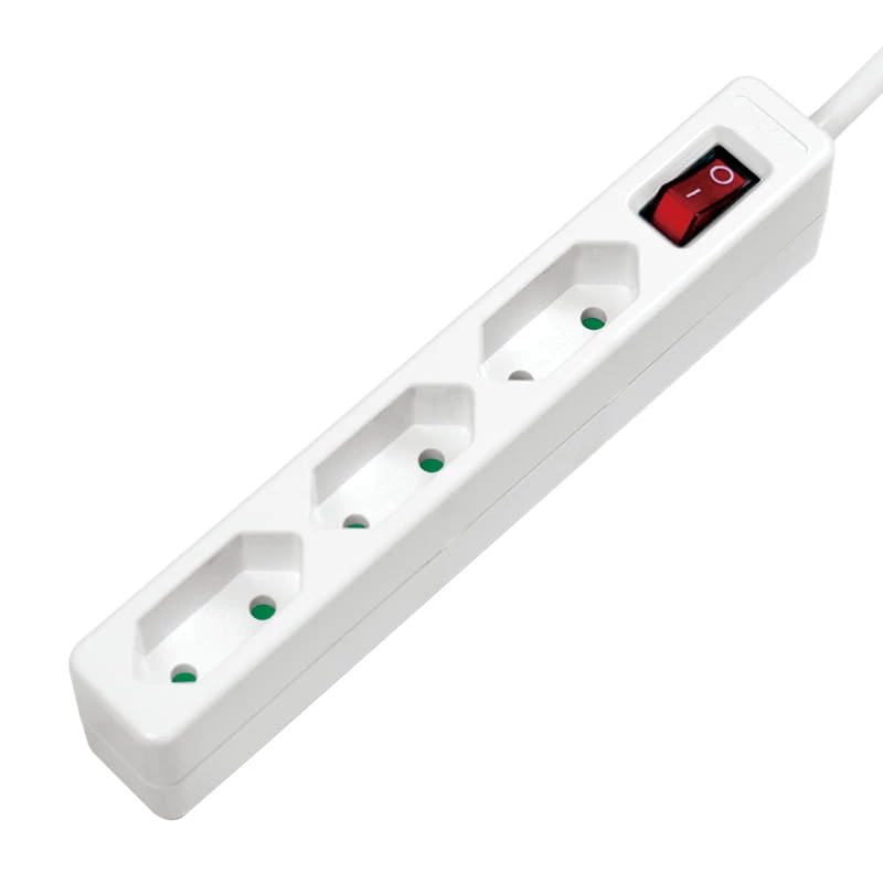 Regleta de alimentación LogiLink LPS230 1,5 m 3 tomas de CA interior blanco