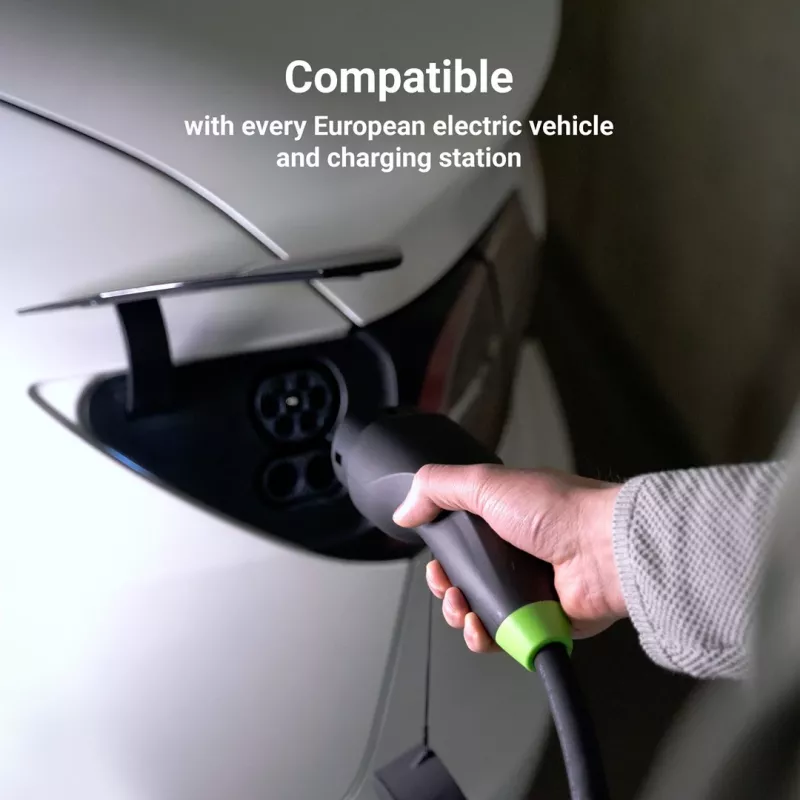 Cable de carga Green Cell EVKABGC03 — Tipo 2, 5 m, 11 kW, para vehículos eléctricos