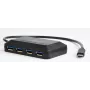 Hub USB GEMBIRD ACT-HUB3C-4P — host USB 3.2 Gen 1 Type-A a 4 × USB 3.2 Gen 1 Type-C, 5000 Mbit/s, negro