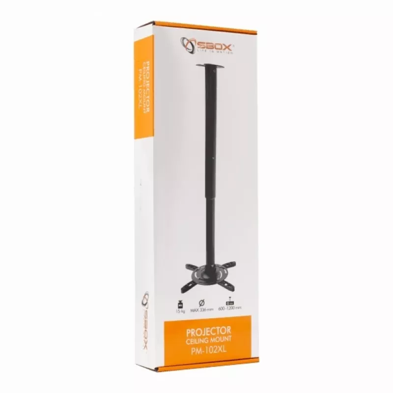Sbox soporte de techo para proyector max336mm 15kg PM-102XL