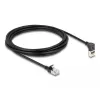 Cable de red DeLOCK RJ45 Cat.6A S/FTP fino 90° 3 m negro