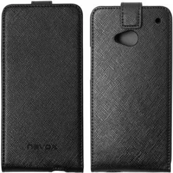 Nevox RELINO Funda para HTC One (M7) Funda FLIP negro-gris Blíster