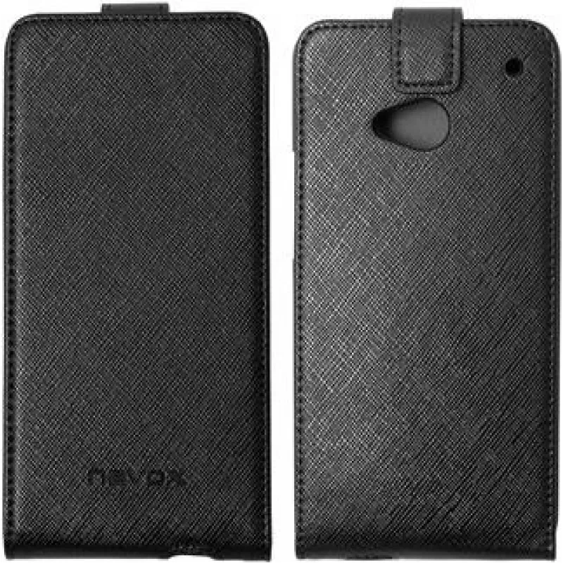 Nevox RELINO Funda para HTC One (M7) Funda FLIP negro-gris Blíster