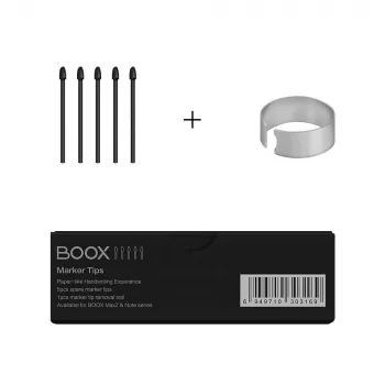 Puntas de stylus para Onyx E-Reader Note 3 — Puntas de repuesto, Negro, 5 uds.