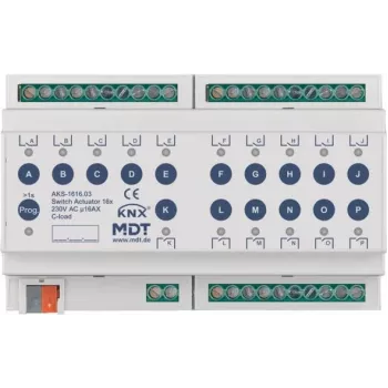 MDT actuador de conmutación AKS-1616.03 16f. 8TE REG 16A 230VAC