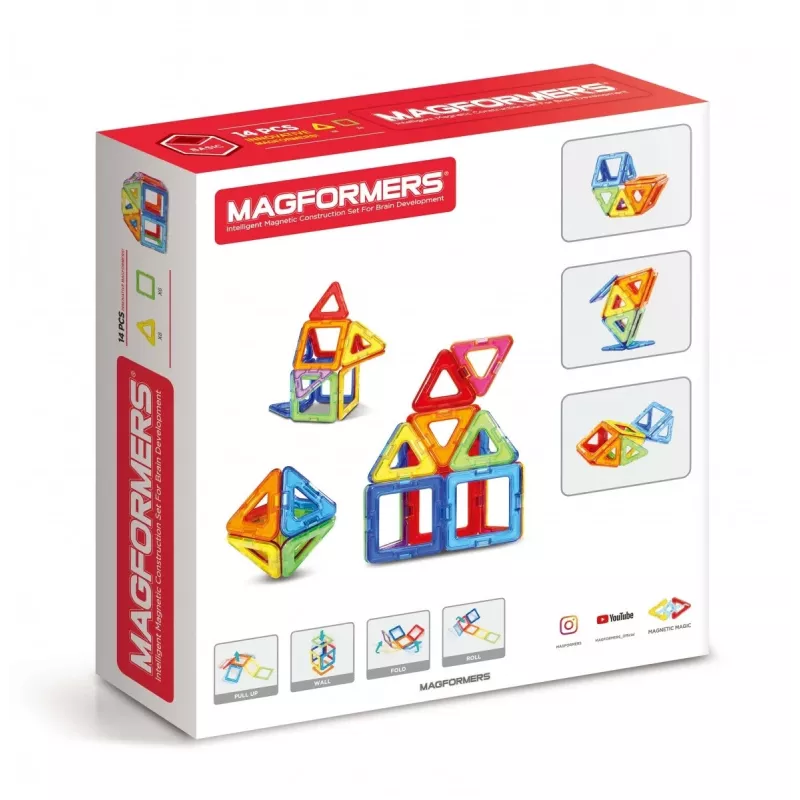 Set de construcción magnético MAGFORMERS set de 14 piezas — 14 piezas geométricas magnéticas