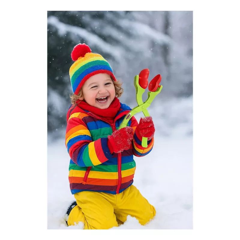 Pala moldeadora de bolas de nieve Jamara Snow Play 2en1 — forma de corazón y estrella, a partir de 3 años, multicolor