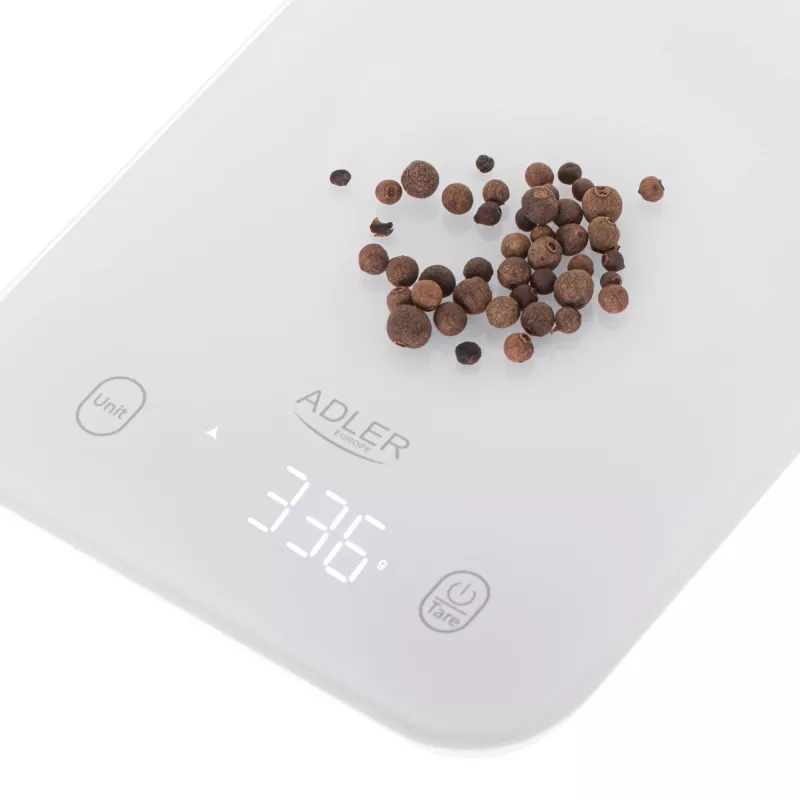 Adler báscula de cocina | AD 3181w | División 1 g | Tipo de pantalla LED | Blanca