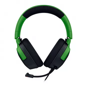 Auriculares gaming con cable Razer Kraken V4 X — supraurales, 20–20000 Hz, cable de 1,8 m, 310 g, negro/verde