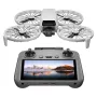 Dron DJI Flip 4 con cámara de 48 MP, 4K (3840x2160), batería 3110 mAh, 16 m/s, 14.000 m de alcance, 4 rotores, 0,249 kg, negro/blanco