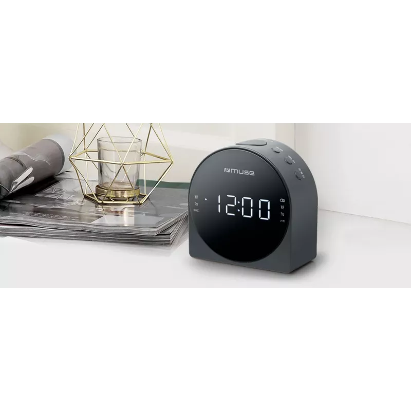 Radio despertador Muse M-185 CR — FM/MW, pantalla LED de 0,9
