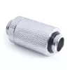 Alphacool ES D-Plug 31,5 mm, G1/4 macho – G1/4 macho, cromado