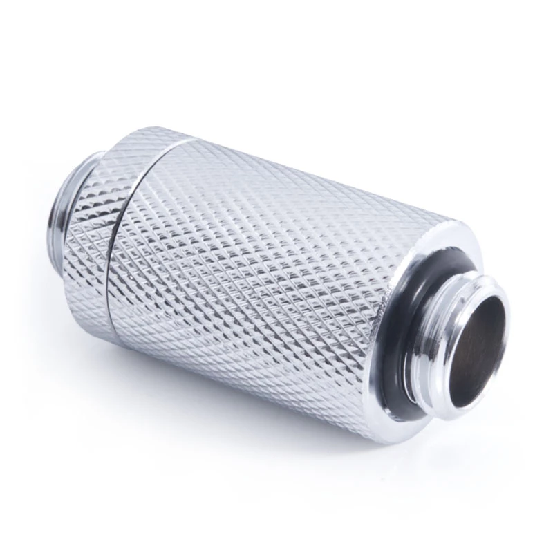Alphacool ES D-Plug 31,5 mm, G1/4 macho – G1/4 macho, cromado