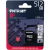 Tarjeta de memoria MicroSDXC PATRIOT 512 GB UHS‑I U3 V30 Class 10, velocidad de lectura hasta 90 MB/s, adaptador incluido