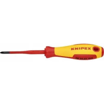 Knipex Destornillador VDE plus/minus tamaño PH 1 longitud de hoja: 80 mm (98 24 01 SLS)