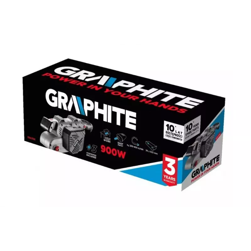Lijadora de banda GRAPHITE 59G395 900W 75x533 mm