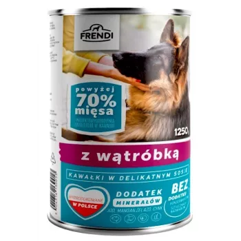 Comida húmeda para perros Frendi – trozos de hígado en salsa fina, 1,25 kg bolsa