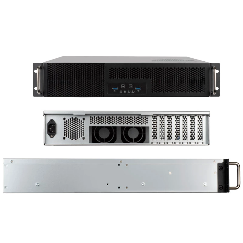Chasis para servidor en rack SilverStone RM23-502, ATX, USB 3.0 - 2U - Negro