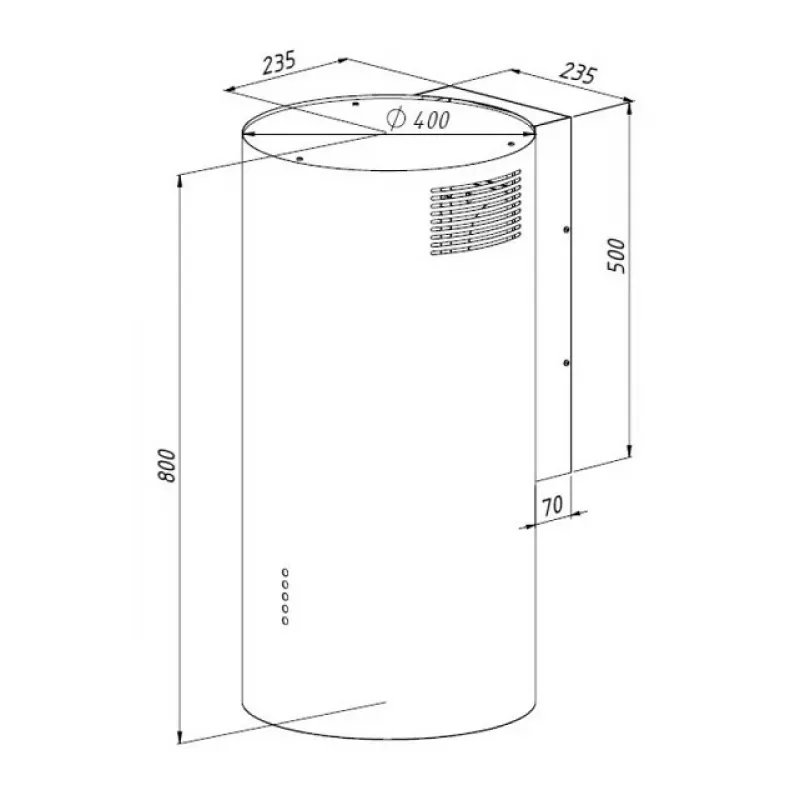 Campana extractora AKPO WK-4 BALMERA WL esbelta BLANCO SEDA MATE T450 M3