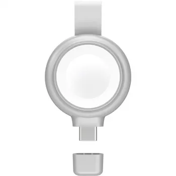 Cargador 4smarts QI2 smartwatch plateado USB carga rápida inalámbrica