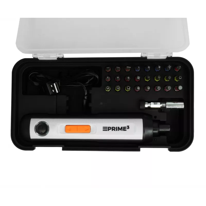 Destornillador a batería PRIME3 TCD21 4V — herramienta eléctrica compacta para reparaciones ligeras