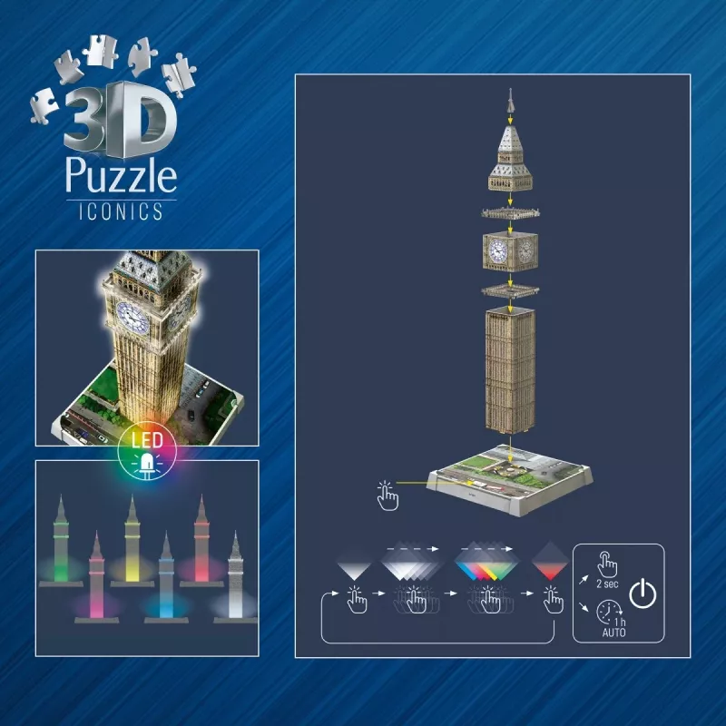 Puzle 3D Big Ben Clock Tower Londres