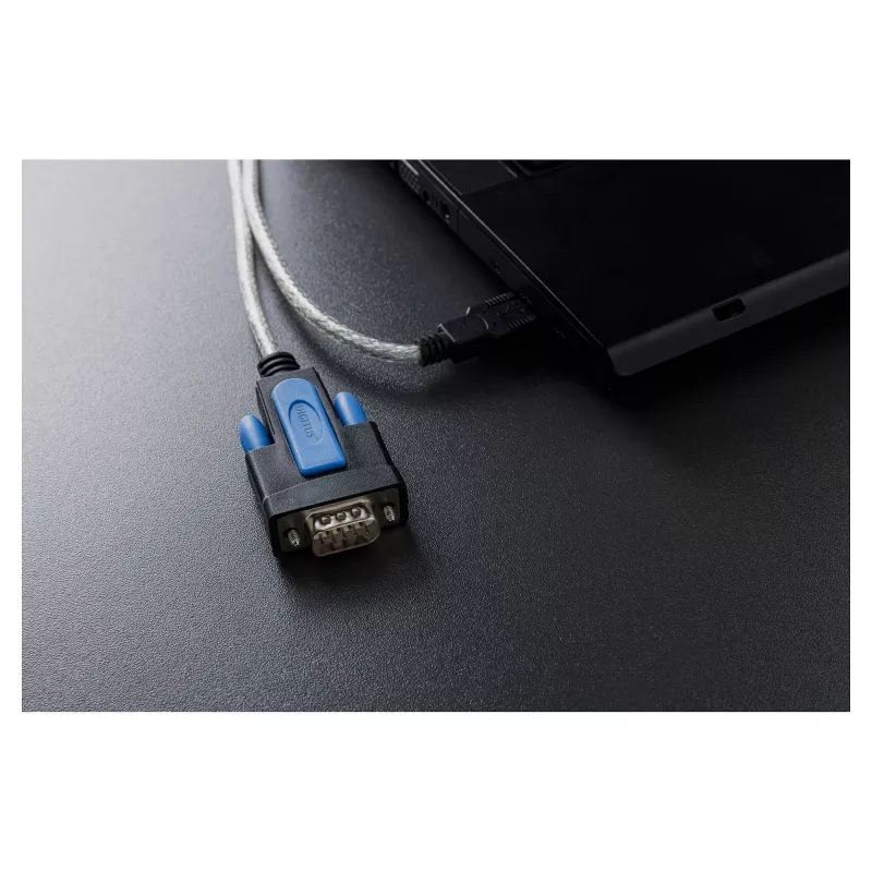 Cable adaptador USB 2.0 a RS232 DIGITUS DA-70170, chipset FTDI, 1,8 m, USB Type-A a DB9
