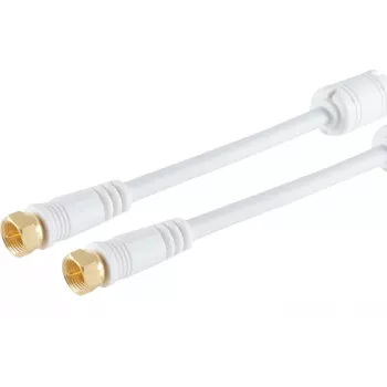 Cable coaxial de conexión de satélite ShiverPeaks 80303, conector F a conector F, 2,5 m